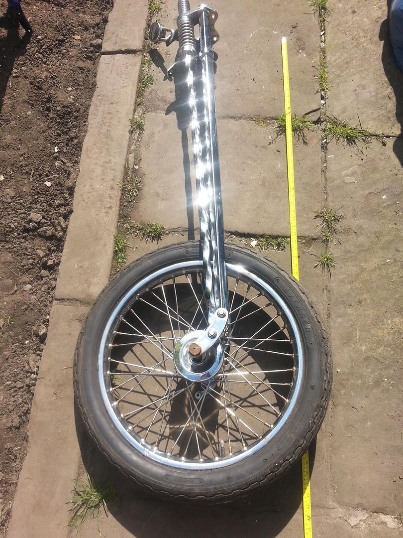 Harley Davidson Custom Chrome 70's Chopper Springer Front Forks Wheel