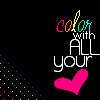 awesome icon color with all your heart pink red orange yellow lime light green light sky blue purple rainbow white black ALL done with Microsoft MS Paint Pictures, Images and Photos