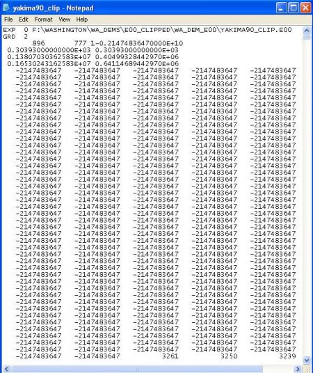 .e00 File .e00 yang dibuka menggunakan Notepad