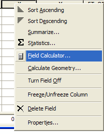 field calculator