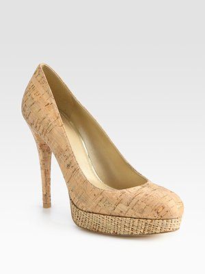 Stuart Weitzman Rowswoon Cork Platform Pumps