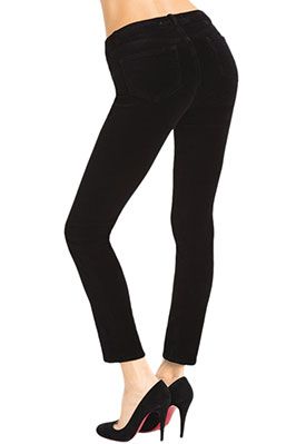 J Brand Mid-Rise Skinny Leg Velvet Pant