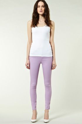 Coloured Ultra Skinny Jeans in Lilac