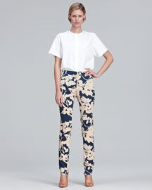 3.1 Phillip Lim Slim Floral Print Pants