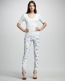 Paige Premium Denim Skyline Sophie Alice Floral Print Jeans