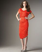 Alice + Olivia Mid-Length Ruched Jersey Dress