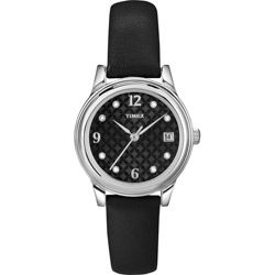 Timex Women's Classic Crystal Black Dial Watch