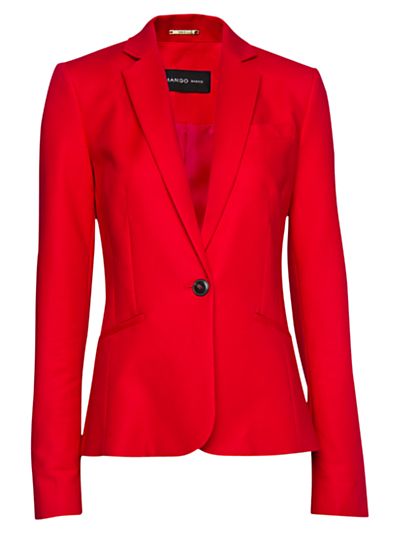Mango Tailored Blazer in Red
