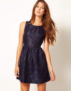 Max C Brocade Skater Dress