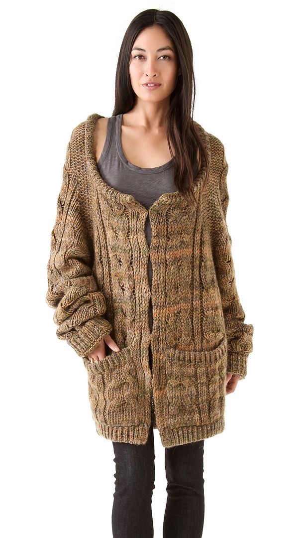 Rachel Zoe Beha Cable Knit Hoodie