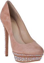 B Atwood Francoise Platform Pump Beige Suede
