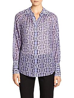 Robert Graham Dawson Silk Print Blouse