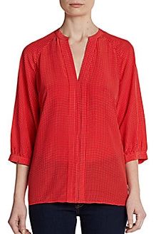 Joie Page Printed Silk Blouse