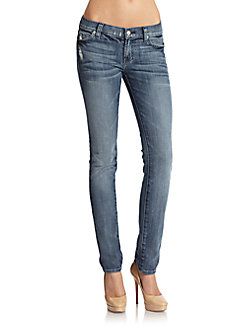 7 For All Mankind Roxanne Faded Straight Leg Jeans