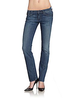 7 For All Mankind Faded Straight Leg Jeans