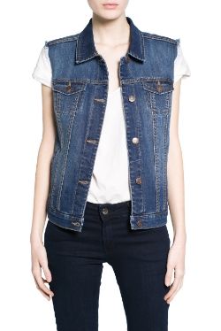 Mango Dark Denim Gilet