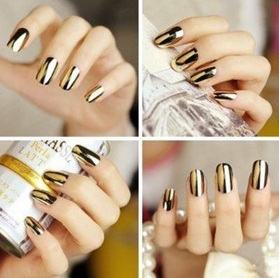 Brightdeal Super Star Nail Art Gold and Silver Metallic Foil Sticker Patch Wraps Tips