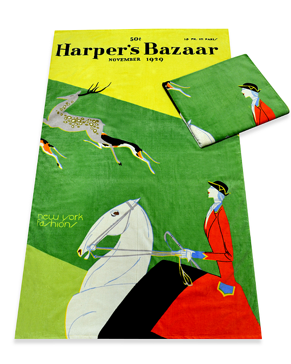Harper’s Bazaar New York Fashions Beach Towel