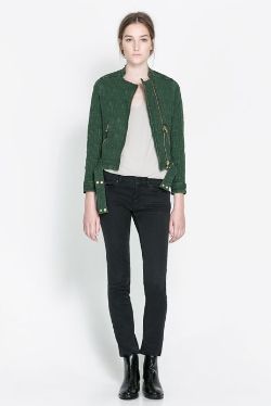 Zara Jacquard Jacket with Zips