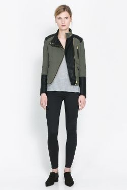 Zara Quilted Crossover Jacket