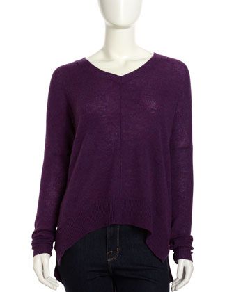 Line Long V-Neck Cashmere Sweater