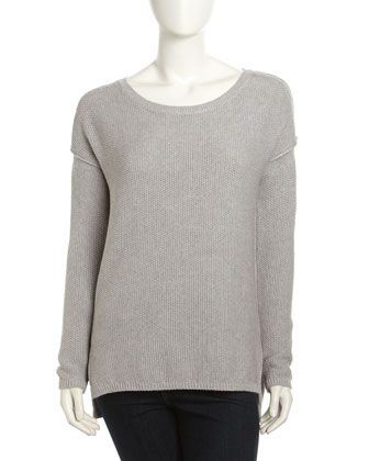Vince Cotton-Cashmere Long-Sleeve Sweater