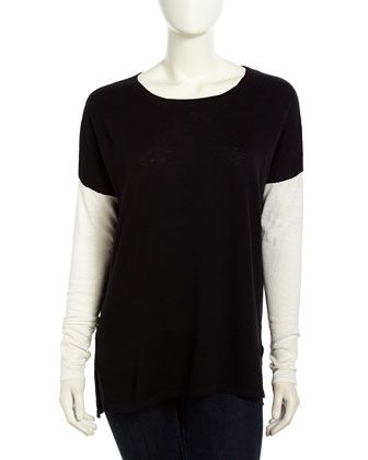 Vince Colorblock Woven Sweater