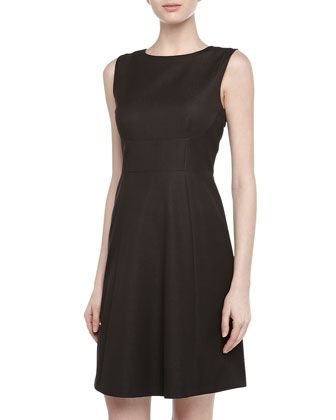 Tahari Sleeveless Faille Fit-and-Flare Dress