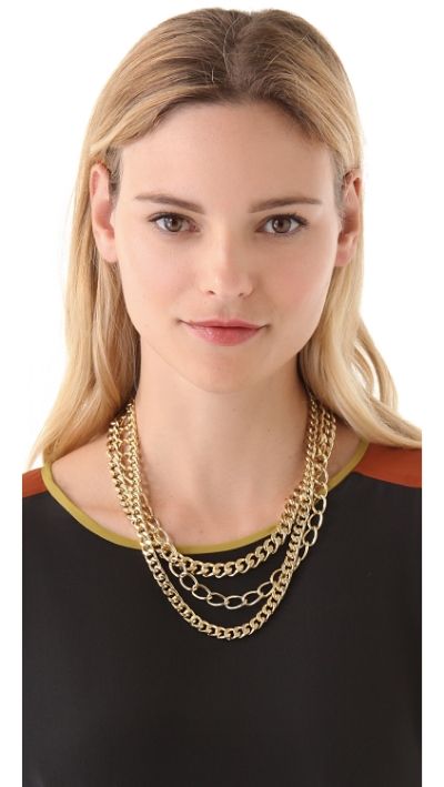 Adia Kibur 3 Layer Chain Necklace