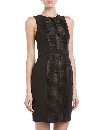 Ali Ro Sleeveless Paneled Combo Dress