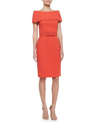 Badgley Mischka Collection Off-Shoulder Cocktail Dress