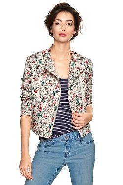 Gap Floral Moto Jacket