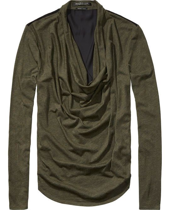 Maison Scotch Jersey Cowl Neck Top