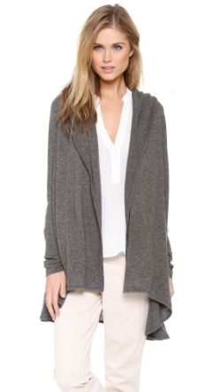 Vince Hooded Cashmere Cardigan