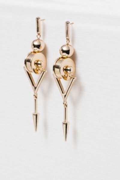 Zara Long Geometric Earrings