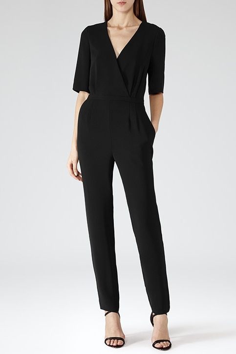 REISS Brooke Wrap Detail Jumpsuit
