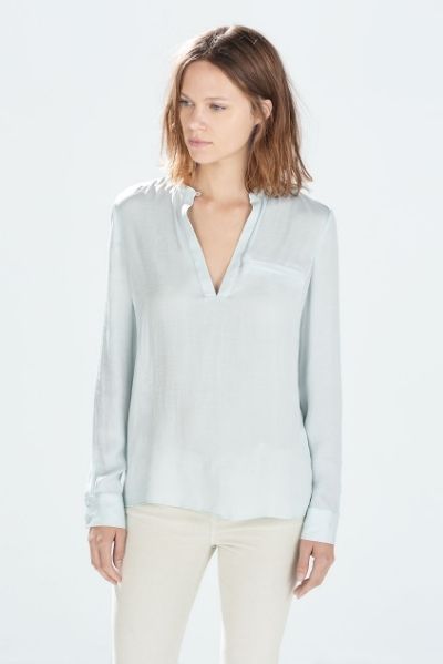 Zara Buttoned Neck Shirt