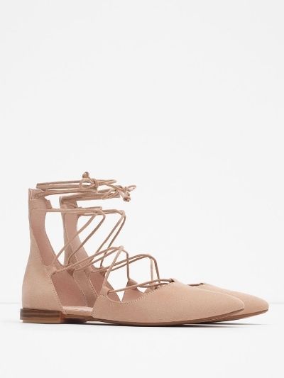 Zara Lace-Up Flats