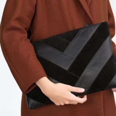 Zara Combined Leather Clutch