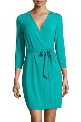 Diane von Furstenberg Knit Mini Wrap Dress
