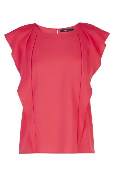 BCBGMAXAZRIA Maye Flutter Sleeve Top