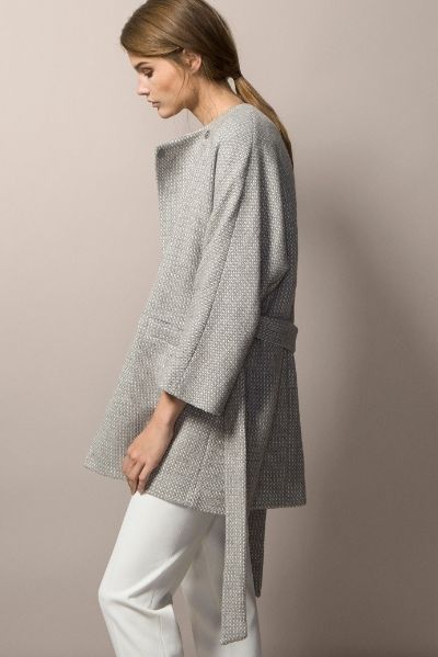Belted Textured Coat