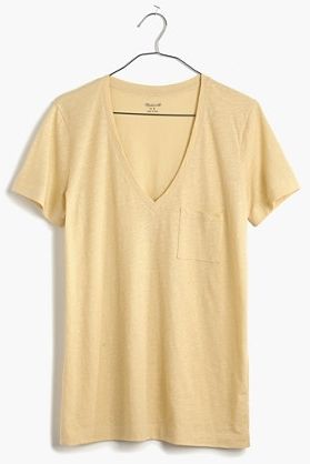 Madewell Slub V-Neck Pocket Tee