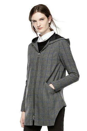 Thakoon for Kohl’s Plaid Hooded High-Low Coat