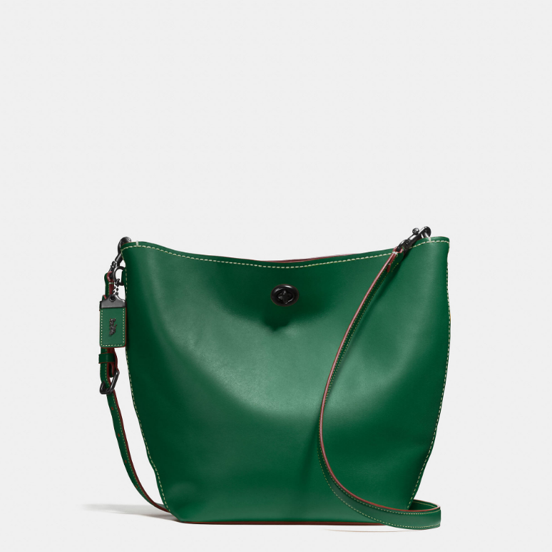 Coach 1941 Duffle Shoulder Bag in glovetanned leather - black copper/ cypress