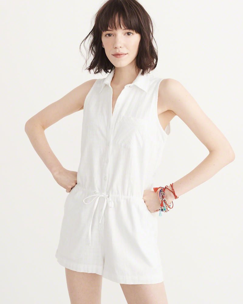 Classic Romper in White