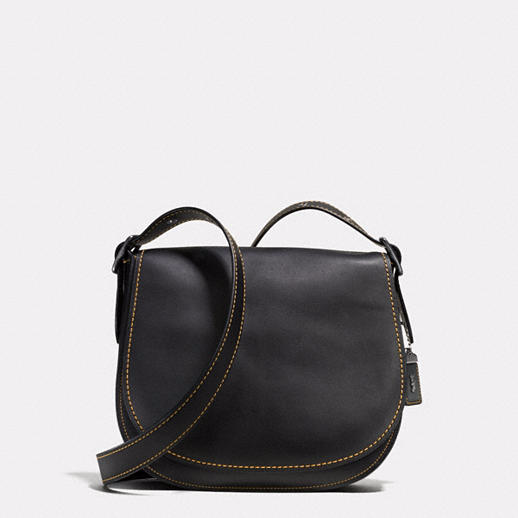 Coach 1941 Saddle Bag in glovetanned leather - black copper/ black