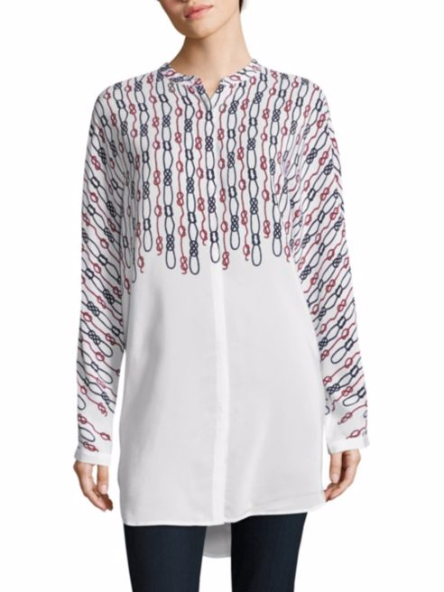 Equipment Elsie Printed Silk Tunic