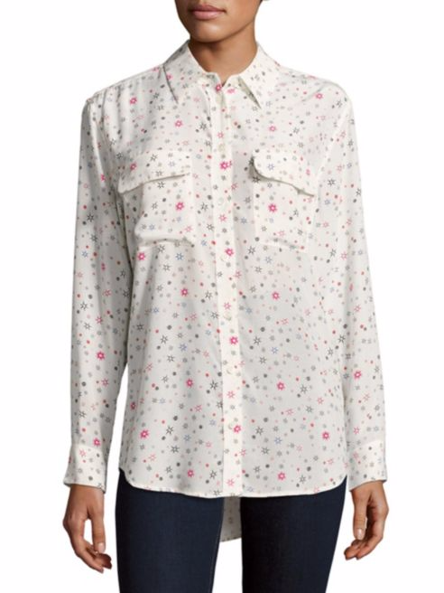 Equipment Printed Silk Shirt