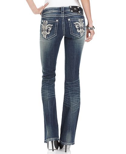 Miss Me Bootcut Fleur de Lis Jeans